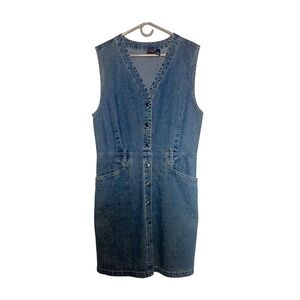 Vintage 90's Denim Jean Dress Size L